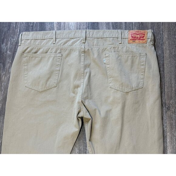LEVI'S 502 MENS PLUS SIZE JEANS W48 X L34 TAN -KHAKI - Picture 9 of 12